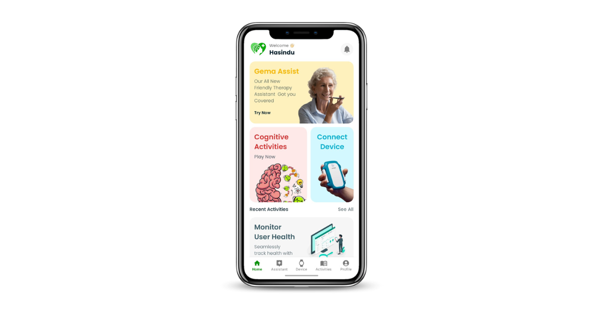 Mobile app home screen